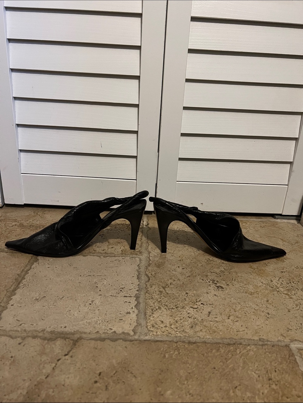 Bottega Veneta Pointed-Toe Slingback Heels